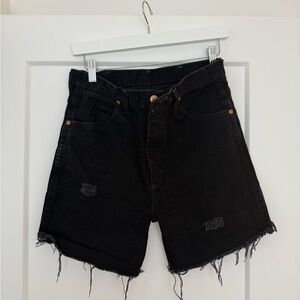 Wrangler Black Denim Shorts